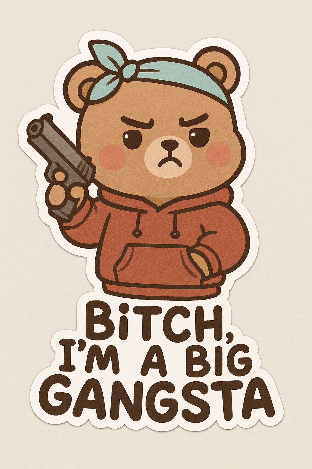B!tch I’m A Big Gangsta Matte Stickers