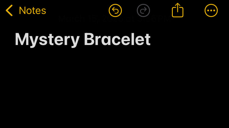 Mystery Bracelet